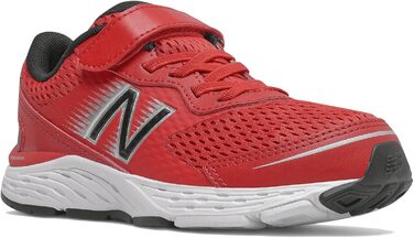 Дитячі кросівки New Balance 680 V6 для бігу, Team Red/Black/Silver Metallic, 22.5 EU