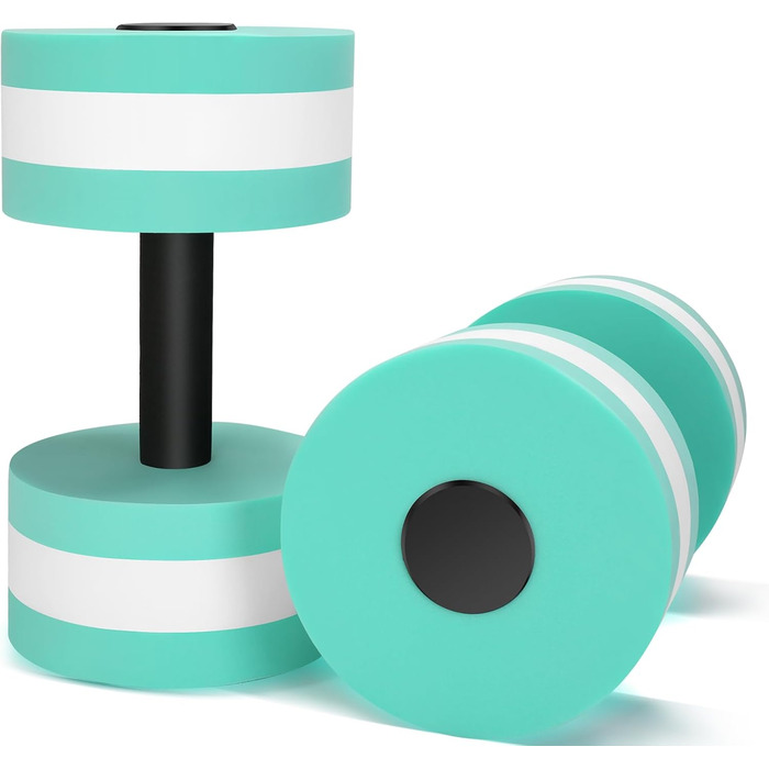 Водні гантелі для аквааеробіки, 2 шт. - пінопластові гантелі для плавання, для схуднення, блакитні