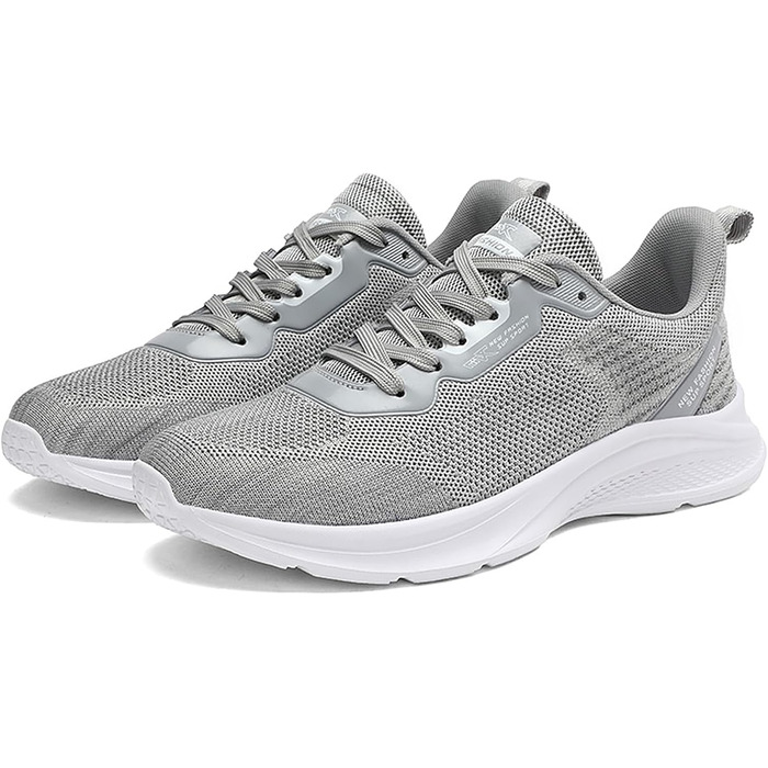 Спортивне взуття для жінок та чоловіків: кросівки для бігу, фітнесу, прогулянок та повсякденного носіння. Розміри 35-45 EU. Колір: сірий