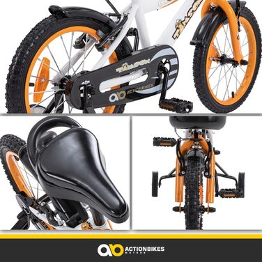 Дитячий велосипед Actionbikes Timson 16 дюймів, V-Brake, з крилами, для хлопчиків і дівчаток, від 2 до 9 років