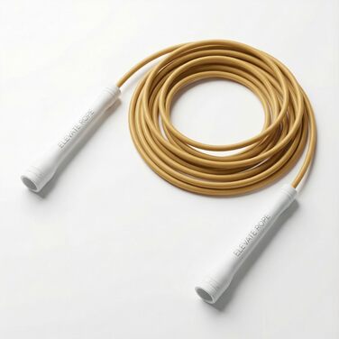 Професійна скакалка Elevate Speed Rope MAX з міцного ПВХ з нейлоновим сердечником, 5 мм, довжина до 3 м, золоті ручки