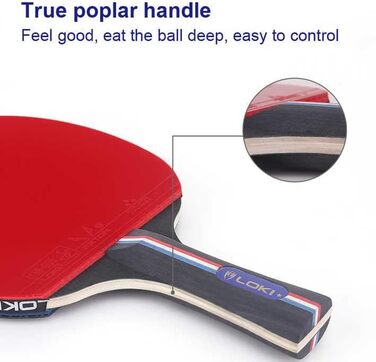 Набір для настільного тенісу LOKI з сіткою та м'ячами 3 зірки - Преміум ракетки з ITTF-сертифікацією - Розсувна сітка - Сумка для перенесення