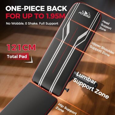 Відкидна лава для тренувань FLYBIRD M-360KG: регульована, до 544 кг, для дому