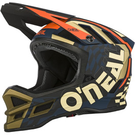 Шолом для гірського велосипеда O'NEAL Blade Polyacrylite, MTB, даунхіл, ABS корпус, вентиляція, Dri-Lex підкладка, для дорослих, синьо-оранжевий, XL (61-62 см)
