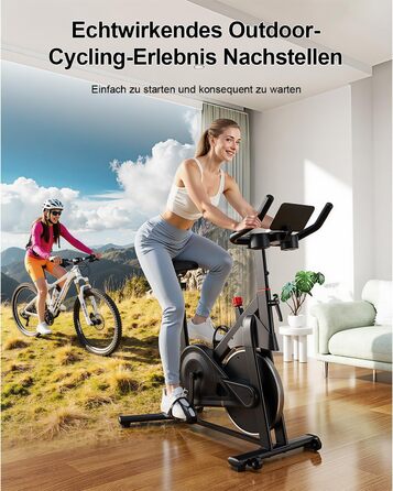 Магнітний велотренажер Lacuffy з AI-коучем та додатком, регульований опір, LCD-дисплей, до 136 кг, безшумний домашній ергометр