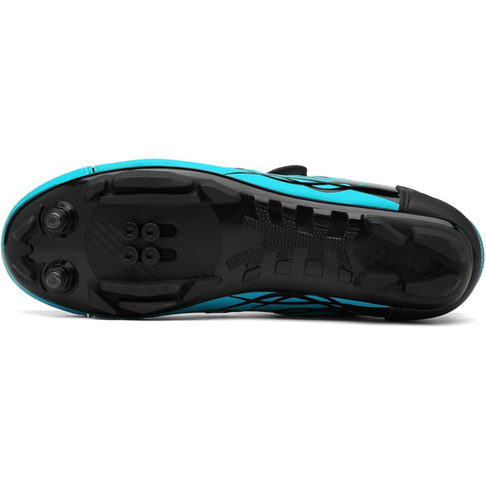 Чоловічі велосипедні черевики для катання на гірському велосипеді, Outdoor, MTB, сумісні з SPD підошвами та платформою, дихаючі, 43 EU, блакитний