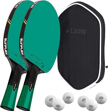 Ракетка для настільного тенісу Sunflex Color COMP G50 Pro: професійна, сертифікована ITTF, з анатомічною ручкою, набір з м'ячами та чохлом