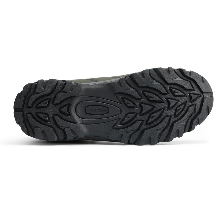 Чоловічі туристичні черевики NORTIV 8 для хайкінгу та трекінгу, водонепроникні, Mid, для скелелазіння, 43 EU, широкі, армійного кольору, чорні, помаранчеві