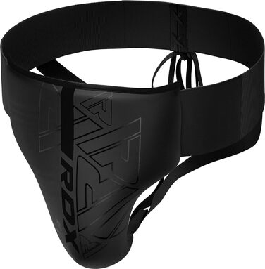 Чоловічий паховий захист RDX KARA для боксу та єдиноборств, штучна шкіра Maya Hide, захист паху для кікбоксингу, ММА, Муай Тай, тхеквондо, карате, чорний, розмір M