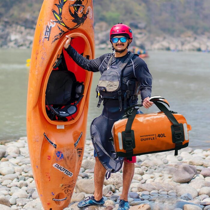 Водонепроникний рюкзак ESONE Dry Bags 40L для каякінгу, подорожей та активного відпочинку (Оранжевий)