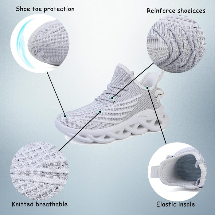 Білі кросівки для хлопчиків, дихаючі, зручні, для занять спортом, тренувань, тенісу та прогулянок, розмір 34 EU