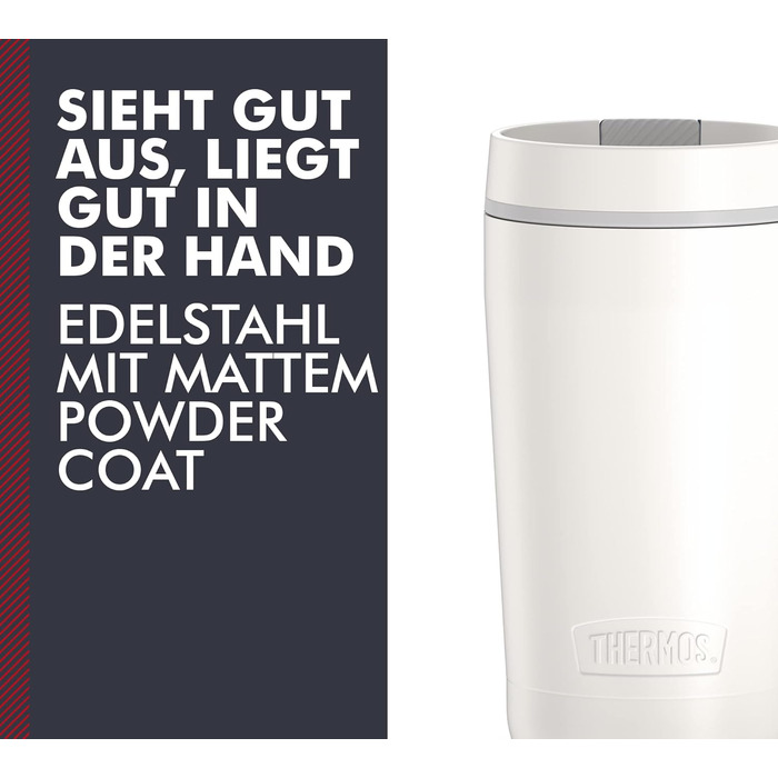 Термос нержавіючий Thermos Stainless King 0.47л червоний для кави та чаю, герметичний, в посудомийку, тримає тепло 7 год, холод 18 год, з гачком для чаю, без BPA