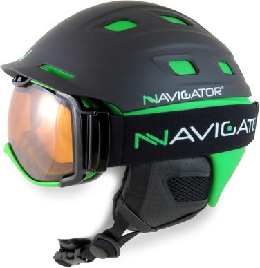 Лижна маска NAVIGATOR OMIKRON для сноуборду, унісекс, універсальний розмір, зелена