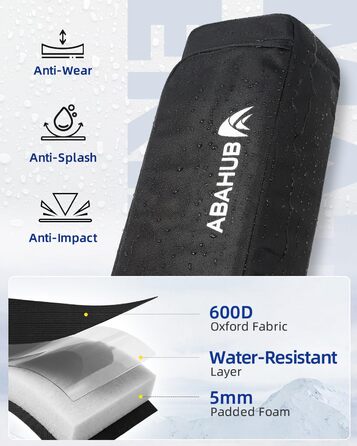 Чохол для сноуборду Abahub, водонепроникний, чорний, 163 см. Підходить для аксесуарів та перевезень літаком