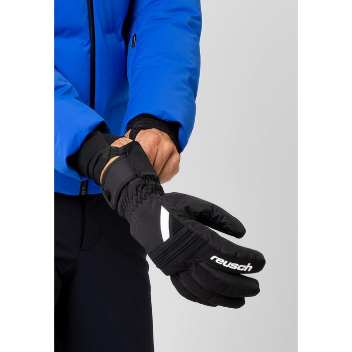 Reusch Baldo R-TEX XT зимові унісекс рукавички для сноуборду та лиж, вітрозахисні, водонепроникні, дихаючі, теплі, чорні-білі, розмір 10