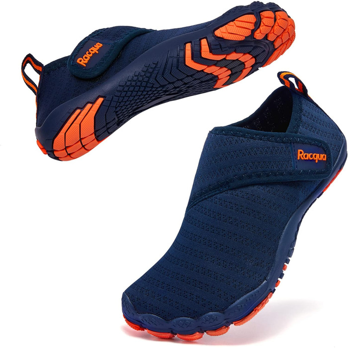 Дитячі шкарпетки-тапочки Raqua для плавання та відпочинку, розмір 28-37, блакитний/оранжевий