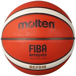Баскетбольний м'яч Molten BG2010 для залів та вулиці, преміум гума, затверджений FIBA, розмір 7