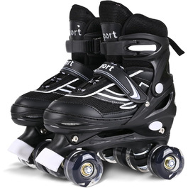 Дитячі ролики Kinder для дівчаток та хлопчиків, регульовані, 4 розміри, чорні