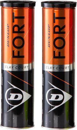 Тенісні м’ячі Dunlop Fort Clay Court для ґрунтових, трав'яних та твердих кортів, 2 упаковки по 4 штуки