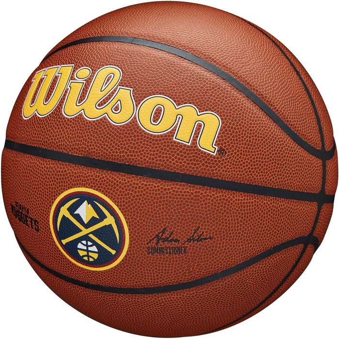 Баскетбольний м'яч Wilson NBA Denver Nuggets, розмір 7 (29.5''), для зали та вулиці