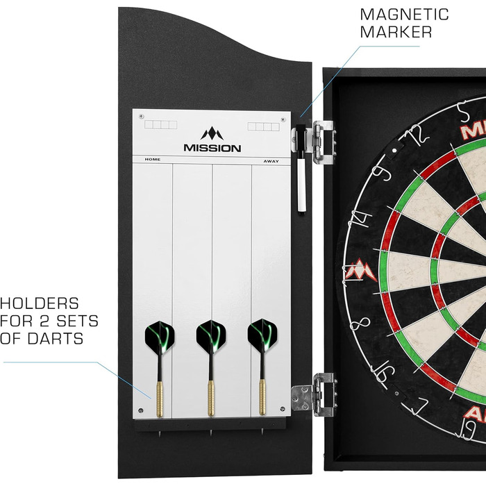 Дартс-набір Mission Darts Home Center з мішенню та 2 комплектами дротиків