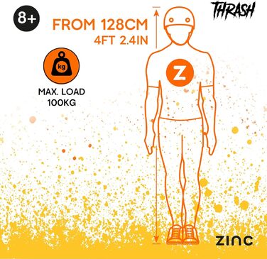 Дитячий трюковий ролер Thrash – легкий, з професійним кермом, підшипниками ABEC та колесами 100 мм