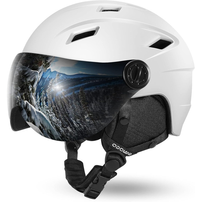 Шолом для сноуборду та лиж Odoland, легкий гоночний шолом з візором, для чоловіків та жінок, розмір S (52-55 см), колір хакі