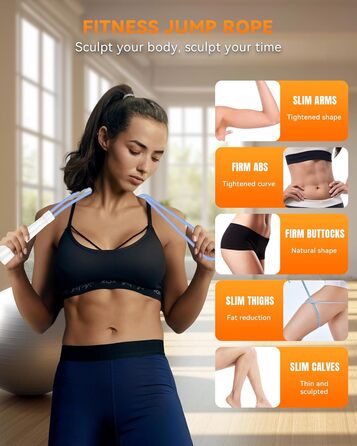 Стрибкове канат iMoebel Springseil Fitness 6 мм*3 м, ПВХ, регульований, з ABS-ручкою, для дітей та дорослих, бокс, схуднення, кросфіт (біло-блакитний)