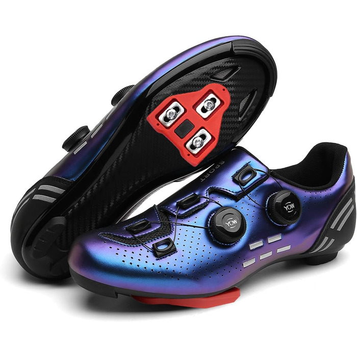 Велосипедні шкарпетки для чоловіків та жінок, шосейні велосипеди, сумісні з SPD/SPD-SL/Look Delta Klicksystem, велоспорт для спінінгу, шосейні велосипеди 38 EU, синій