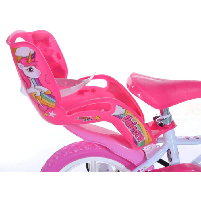 Дитячий велосипед Dino Bikes 12 дюймів, біло-рожевий, для дівчаток