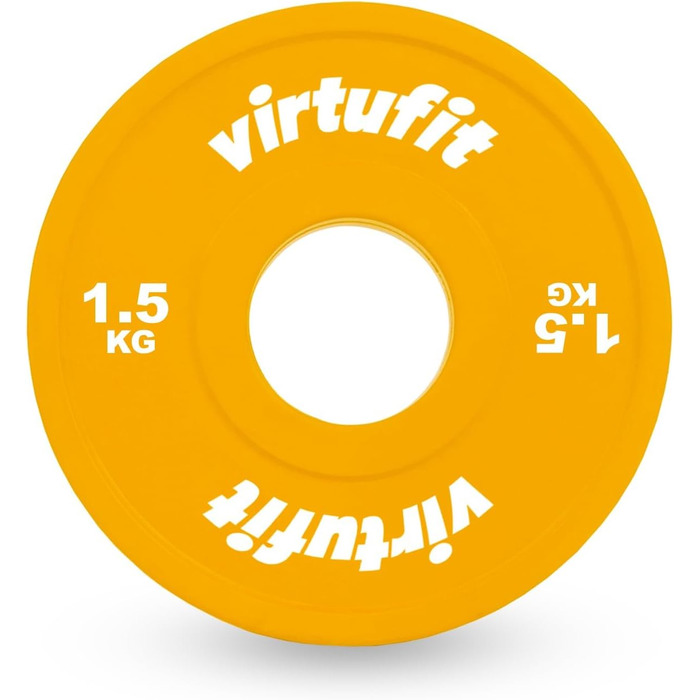 Олімпійський дробовий диск VirtuFit 1,5 кг жовтий для штанги