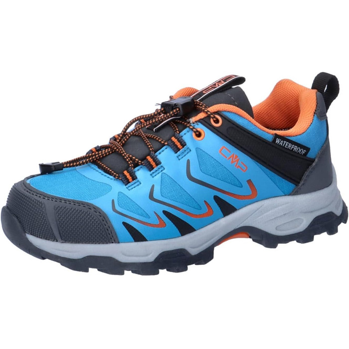 Дитячі водонепроникні черевики CMP Byne Low WP для прогулянок, антрацит, кислотно-зелений (30 EU, синій Reef)