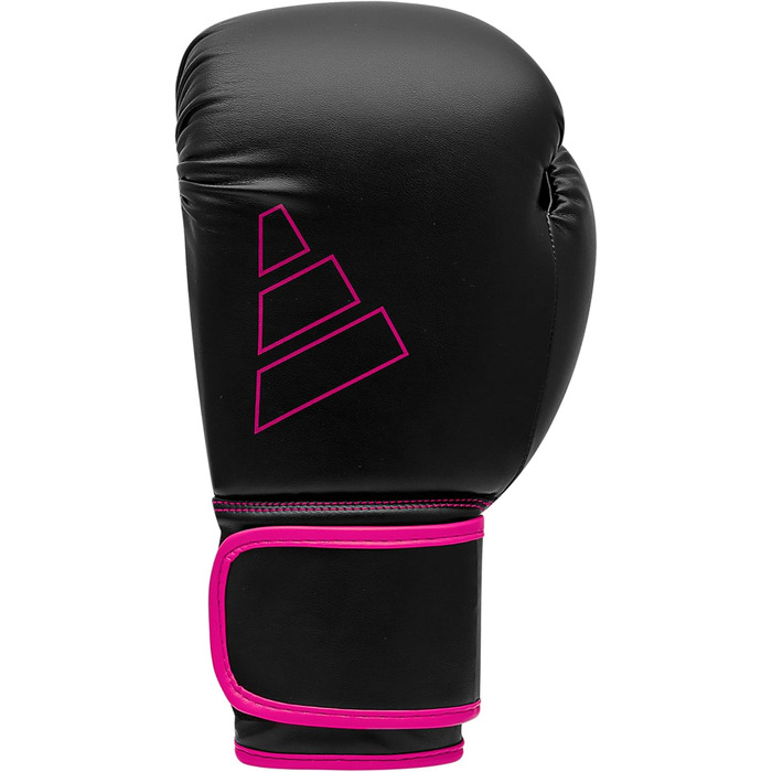 Боксерські рукавички adidas Hybrid 80 для боксу, кікбоксингу, MMA, фітнесу, тренувань, для дітей, чоловіків і жінок, чорні/рожеві, 8 oz