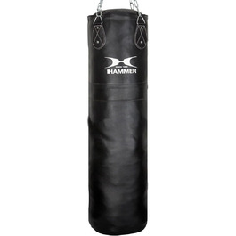 Боксерський мішок HAMMER Premium зі шкіри, чорний, 100 см