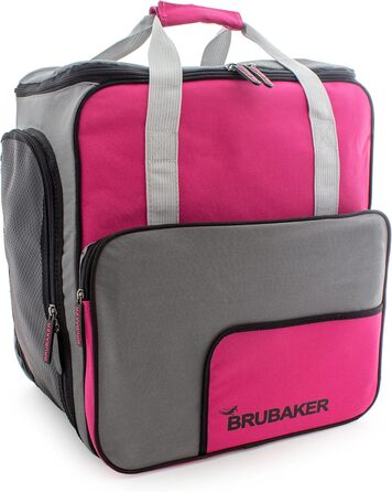 Набір BRUBAKER Kombi Set Carver PRO Limited Edition — чохол для лиж 170/190 см і сумка для черевиків, палиці, шолом, рожево-сірий