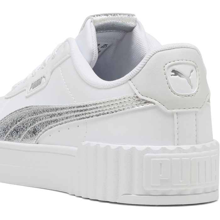Жіночі кросівки PUMA Carina 3.0 Metallic Whisper White Silver Metallic (біло-сріблясті), розмір 38 EU