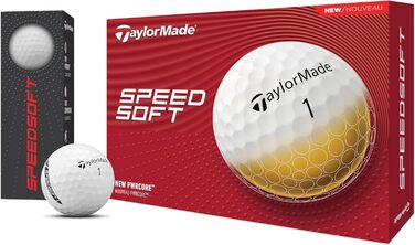 Гольф м'яч TaylorMade Tm24 Speedsoft, білий/синій (12 шт.)