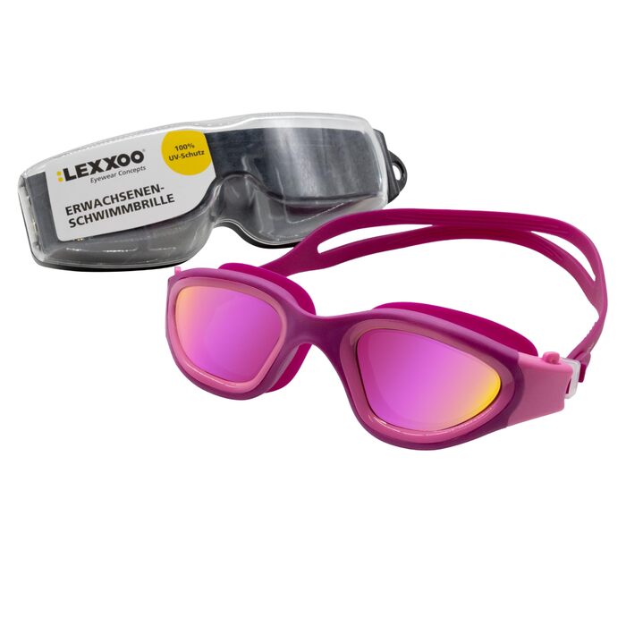 Окуляри для плавання з поляризацією та UV-захистом, герметичні, антизапітні, для чоловіків та жінок, рожеві/рожеві