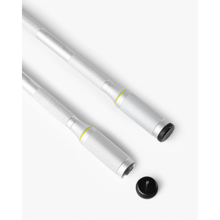 Скакалка Velites Cyclone Jump Rope: легка, преміум-дизайн, 360° система, знімний грип (срібна)