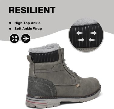 Зимові черевики Mishansha Herren: теплі, водонепроникні, для жінок, розмір 44 EU, сірі