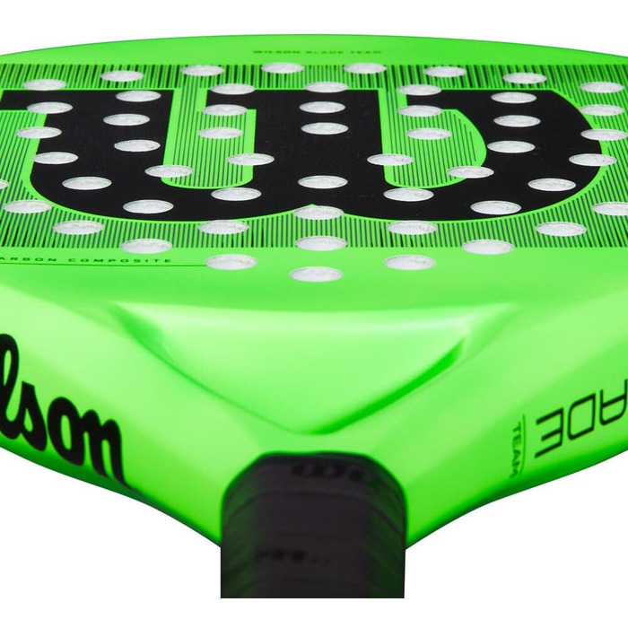Падель ракетка Wilson Blade Team, скловолокно/EVA, 370 г, зелено-чорна