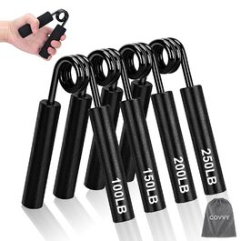 Griffkraft Trainer Set 50-250 LBS: Розвиток сили хвата, металевий тренажер для рук та пальців (набір 4 шт.)