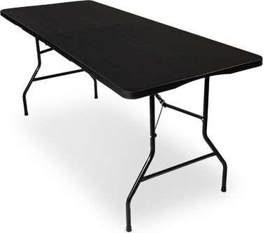 Складний садовий стіл Campingtisch 180x70x74 см, чорний - для пікніка, буфету, тераси