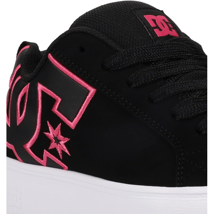 Жіночі кросівки DC Shoes Court Graffik Plateau, 41 EU, чорний, рожевий, білий