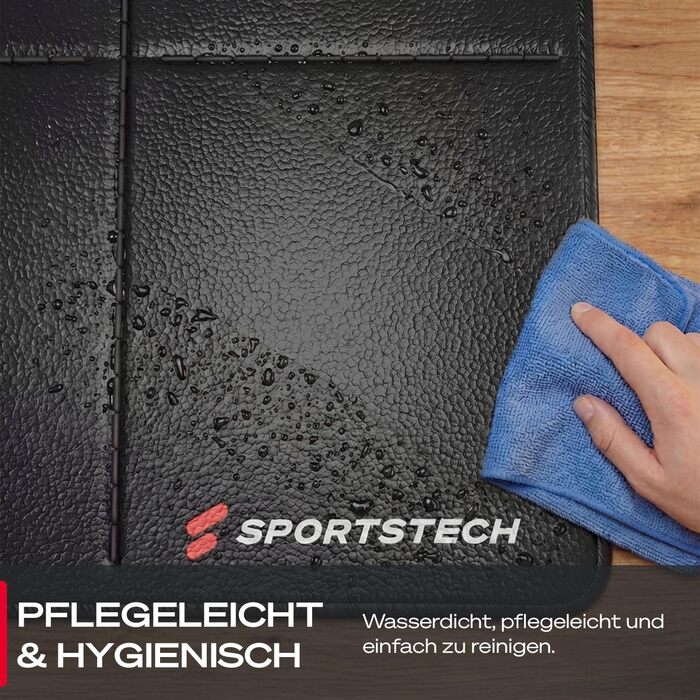 Складаний килимок для захисту підлоги під бігову доріжку Walking Pad Sportstech BS300, водонепроникний та шумопоглищаючий, 160×74 см, товщина 6 мм, для домашнього спортзалу