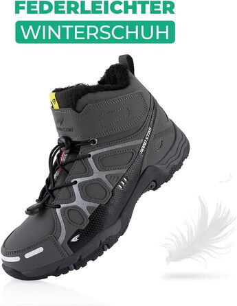 Черевики для ходьби жіночі та чоловічі, зимові, з утепленням, сірі та білі, 36 EU