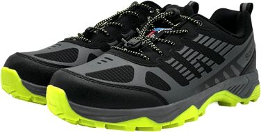 Чоловічі та жіночі трекінгові черевики для хайкінгу та бігу (46 EU, чорний, сірий, зелений)