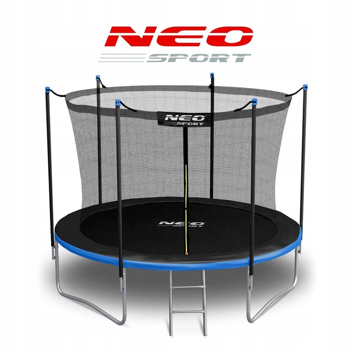Садовий батут Neo-Sport 8ft/252см із внутрішньою сіткою та драбиною