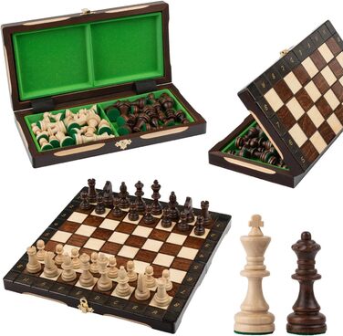 Дорожній шаховий набір Master Of Chess з липи, 29x29 см – якісна шахівниця з фігурами для дорослих і дітей