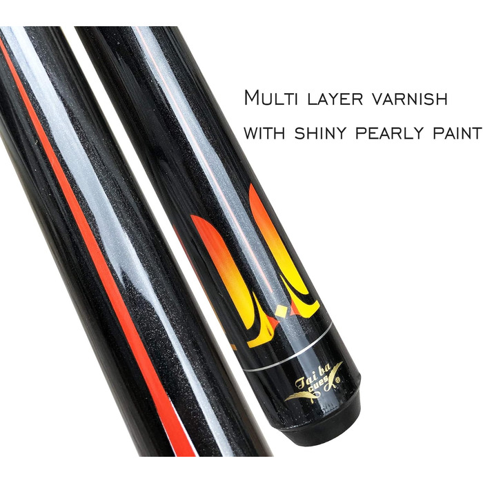 Професійний більярдний кий Tai Ba Cues Billardqueue, канадський клен, 13 мм наконечник, 121.9 см, 544 г, блакитний/чорний